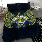 Personalized North Queensland Cowboys Bedding Set Polynesian Tribal Pattern Style