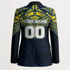 Personalized North Queensland Cowboys Blazer Polynesian Tribal Pattern Style