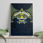 Personalized North Queensland Cowboys Canvas Wall Art Polynesian Tribal Pattern Style