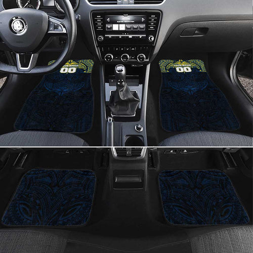 Personalized North Queensland Cowboys Car Mats Polynesian Tribal Pattern Style