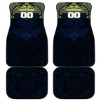 Personalized North Queensland Cowboys Car Mats Polynesian Tribal Pattern Style