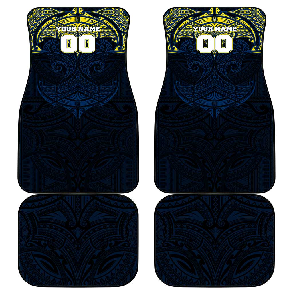Personalized North Queensland Cowboys Car Mats Polynesian Tribal Pattern Style