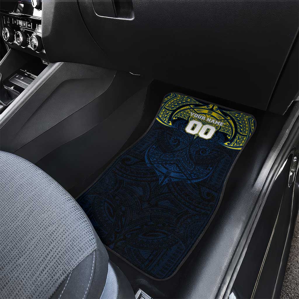 Personalized North Queensland Cowboys Car Mats Polynesian Tribal Pattern Style
