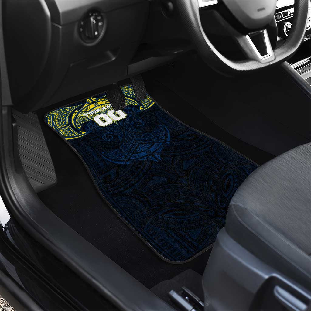 Personalized North Queensland Cowboys Car Mats Polynesian Tribal Pattern Style