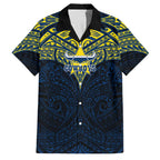 Personalized North Queensland Cowboys Family Matching Long Sleeve Bodycon Dress and Hawaiian Shirt Polynesian Tribal Pattern Style