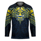 Personalized North Queensland Cowboys Hockey Jersey Polynesian Tribal Pattern Style
