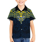 Personalized North Queensland Cowboys Kid Hawaiian Shirt Polynesian Tribal Pattern Style