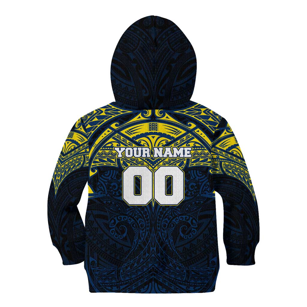 Personalized North Queensland Cowboys Kid Hoodie Polynesian Tribal Pattern Style