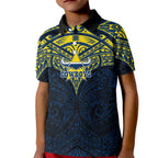 Personalized North Queensland Cowboys Kid Polo Shirt Polynesian Tribal Pattern Style