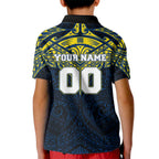 Personalized North Queensland Cowboys Kid Polo Shirt Polynesian Tribal Pattern Style