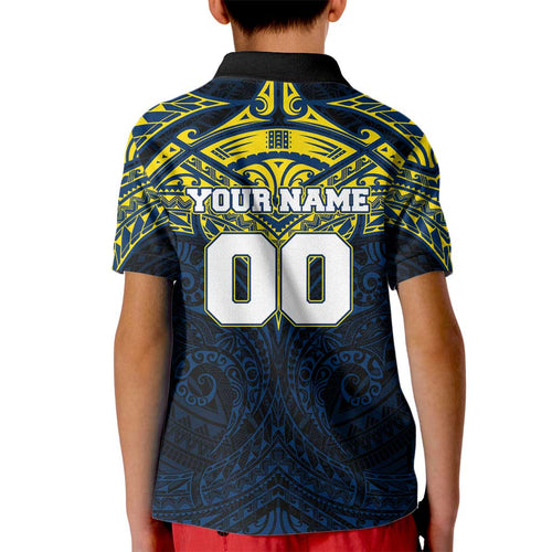 Personalized North Queensland Cowboys Kid Polo Shirt Polynesian Tribal Pattern Style