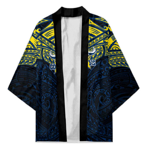 Personalized North Queensland Cowboys Kimono Polynesian Tribal Pattern Style