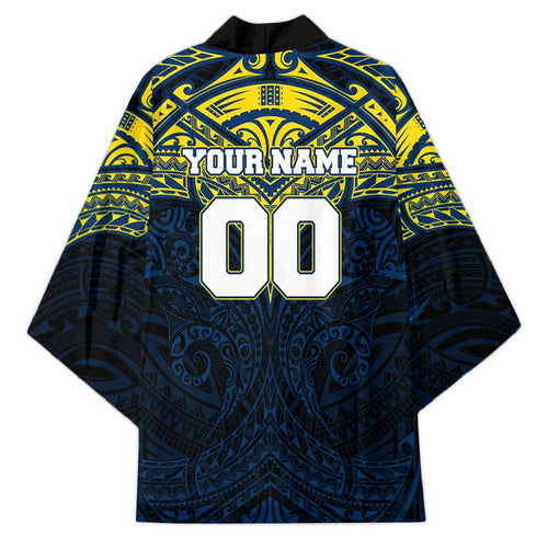 Personalized North Queensland Cowboys Kimono Polynesian Tribal Pattern Style