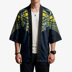 Personalized North Queensland Cowboys Kimono Polynesian Tribal Pattern Style