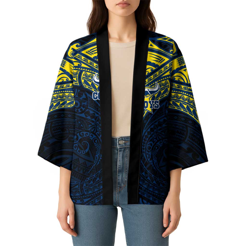 Personalized North Queensland Cowboys Kimono Polynesian Tribal Pattern Style