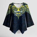 Personalized North Queensland Cowboys Kimono Sleeve Blouse Polynesian Tribal Pattern Style