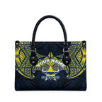 Personalized North Queensland Cowboys Leather Bag Polynesian Tribal Pattern Style
