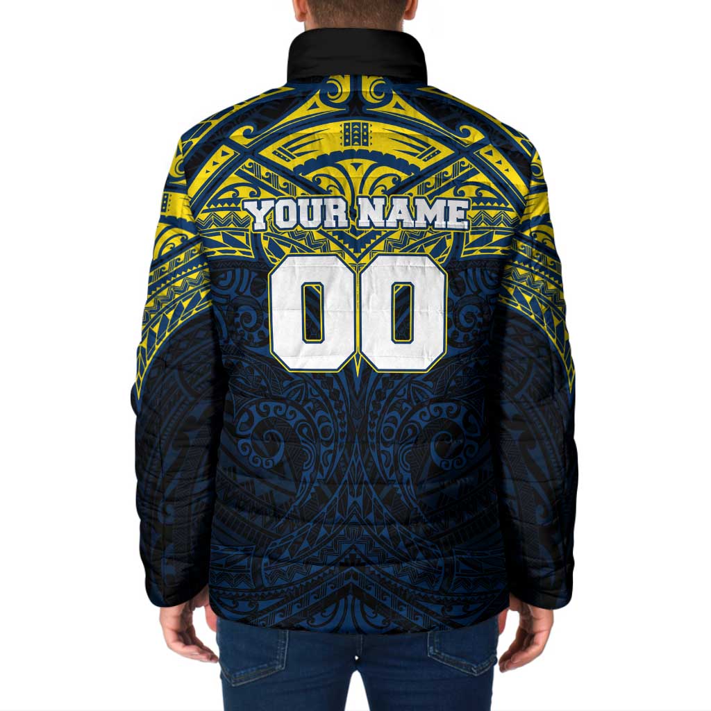 Personalized North Queensland Cowboys Padded Jacket Polynesian Tribal Pattern Style