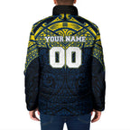 Personalized North Queensland Cowboys Padded Jacket Polynesian Tribal Pattern Style