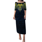 Personalized North Queensland Cowboys Puletasi Polynesian Tribal Pattern Style