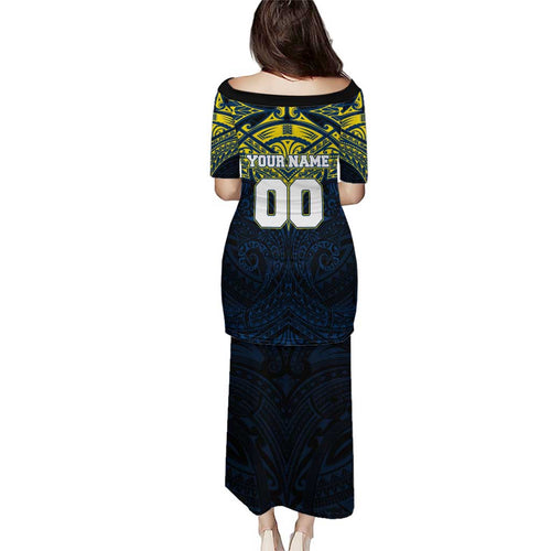 Personalized North Queensland Cowboys Puletasi Polynesian Tribal Pattern Style