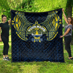 Personalized North Queensland Cowboys Quilt Polynesian Tribal Pattern Style