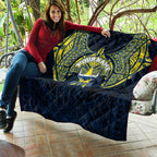 Personalized North Queensland Cowboys Quilt Polynesian Tribal Pattern Style
