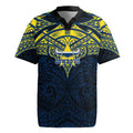 Personalized North Queensland Cowboys Rugby Jersey Polynesian Tribal Pattern Style