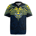 Personalized North Queensland Cowboys Rugby Jersey Polynesian Tribal Pattern Style
