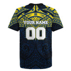 Personalized North Queensland Cowboys Rugby Jersey Polynesian Tribal Pattern Style