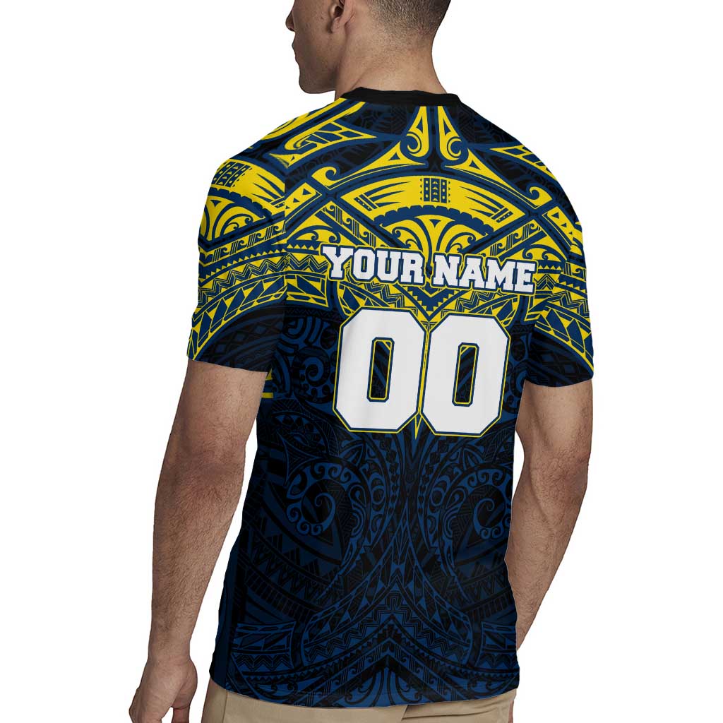 Personalized North Queensland Cowboys Rugby Jersey Polynesian Tribal Pattern Style
