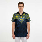 Personalized North Queensland Cowboys Scrub Top Polynesian Tribal Pattern Style