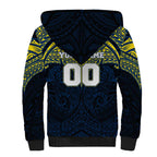 Personalized North Queensland Cowboys Sherpa Hoodie Polynesian Tribal Pattern Style