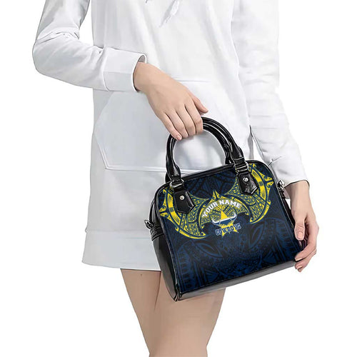 Personalized North Queensland Cowboys Shoulder Handbag Polynesian Tribal Pattern Style