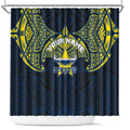 Personalized North Queensland Cowboys Shower Curtain Polynesian Tribal Pattern Style