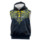 Personalized North Queensland Cowboys Sleeveless Hoodie Polynesian Tribal Pattern Style