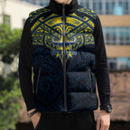 Personalized North Queensland Cowboys Sleeveless Puffer Jacket Polynesian Tribal Pattern Style