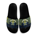 Personalized North Queensland Cowboys Slide Sandals Polynesian Tribal Pattern Style