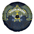 Personalized North Queensland Cowboys Spare Tire Cover Polynesian Tribal Pattern Style