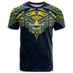 Personalized North Queensland Cowboys T Shirt Polynesian Tribal Pattern Style