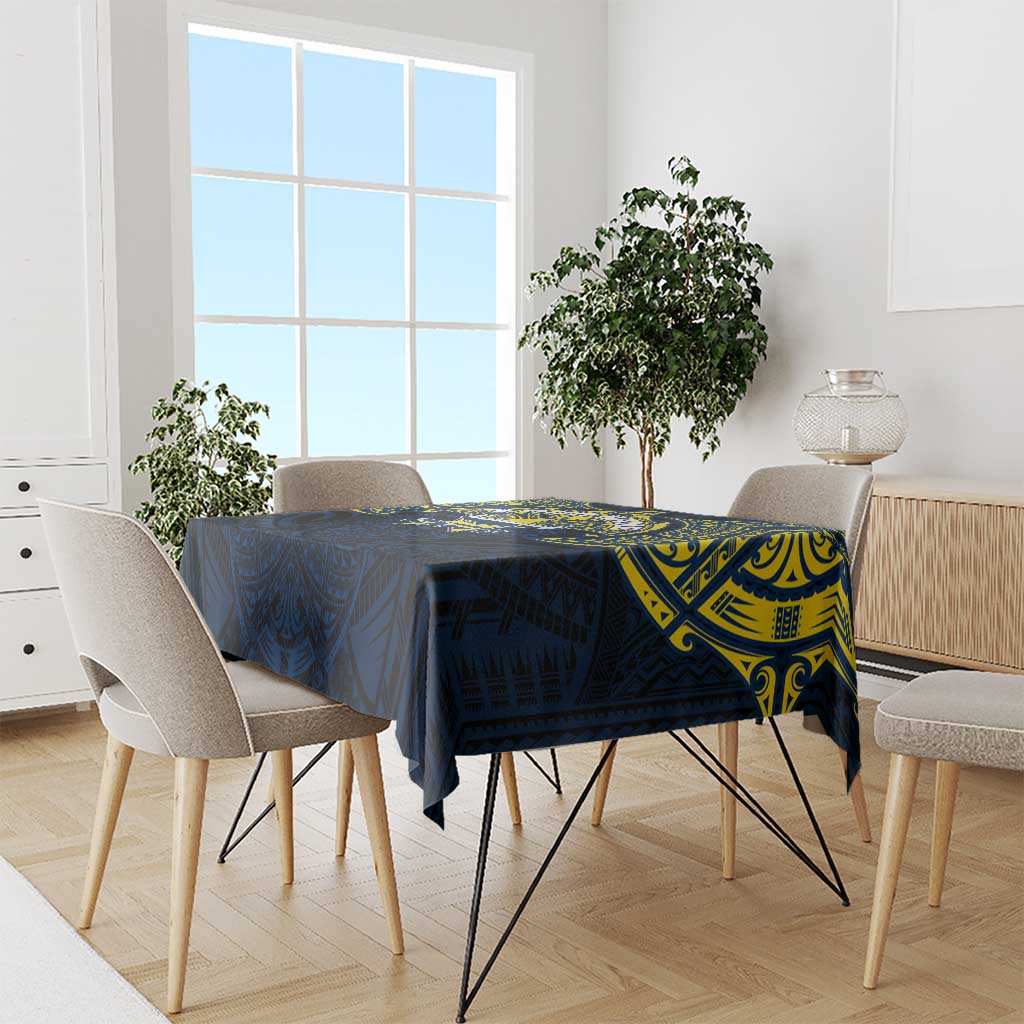 Personalized North Queensland Cowboys Tablecloth Polynesian Tribal Pattern Style