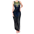Personalized North Queensland Cowboys Tank Maxi Dress Polynesian Tribal Pattern Style