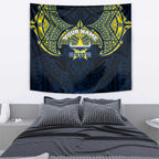 Personalized North Queensland Cowboys Tapestry Polynesian Tribal Pattern Style