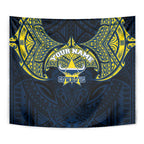 Personalized North Queensland Cowboys Tapestry Polynesian Tribal Pattern Style