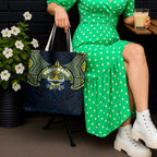Personalized North Queensland Cowboys Tote Bag Polynesian Tribal Pattern Style