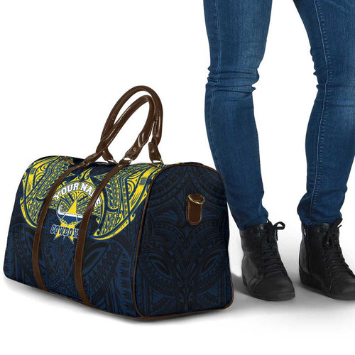 Personalized North Queensland Cowboys Travel Bag Polynesian Tribal Pattern Style