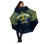 Personalized North Queensland Cowboys Umbrella Polynesian Tribal Pattern Style