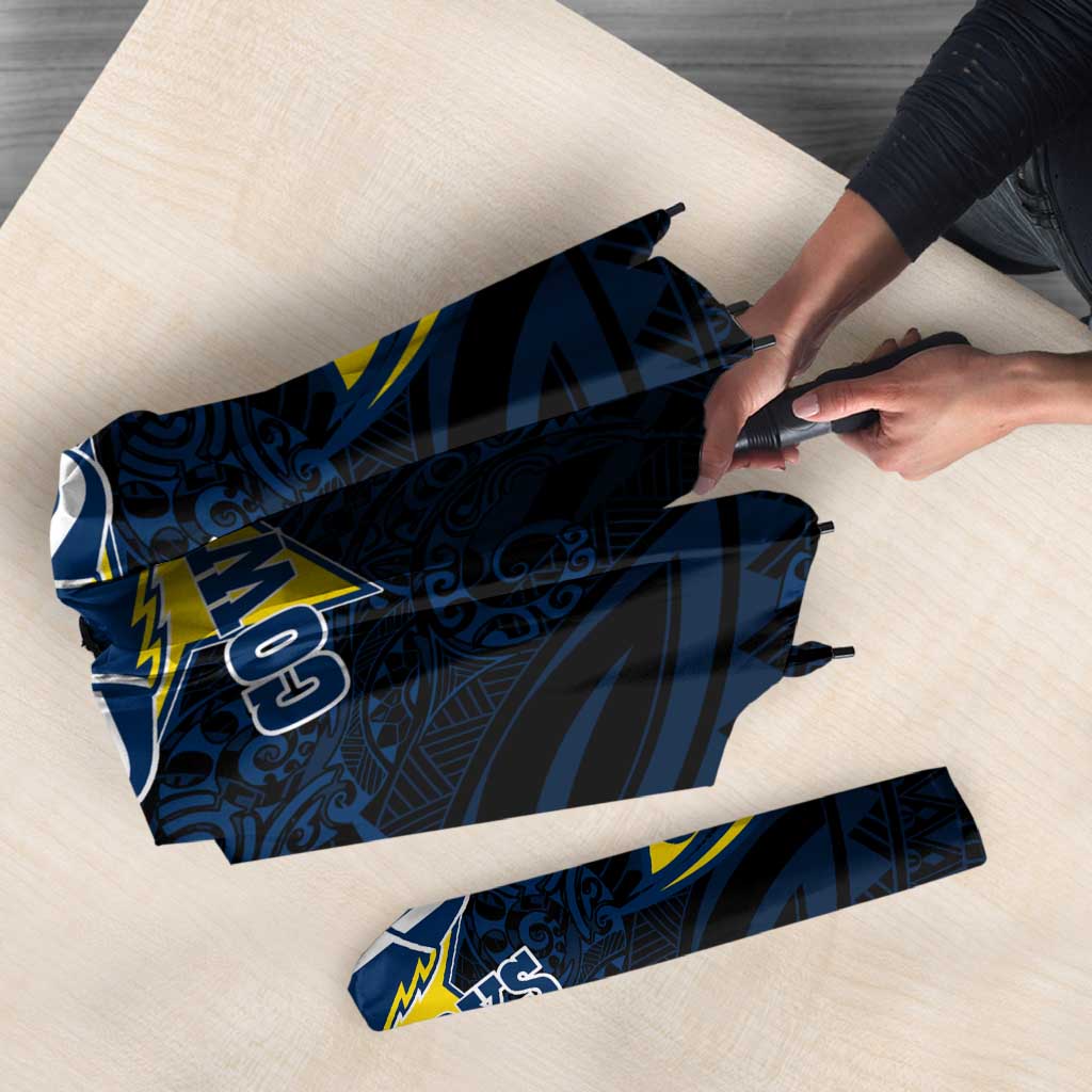 Personalized North Queensland Cowboys Umbrella Polynesian Tribal Pattern Style