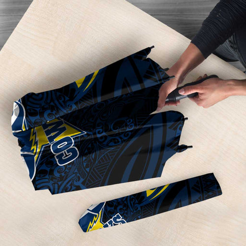 Personalized North Queensland Cowboys Umbrella Polynesian Tribal Pattern Style