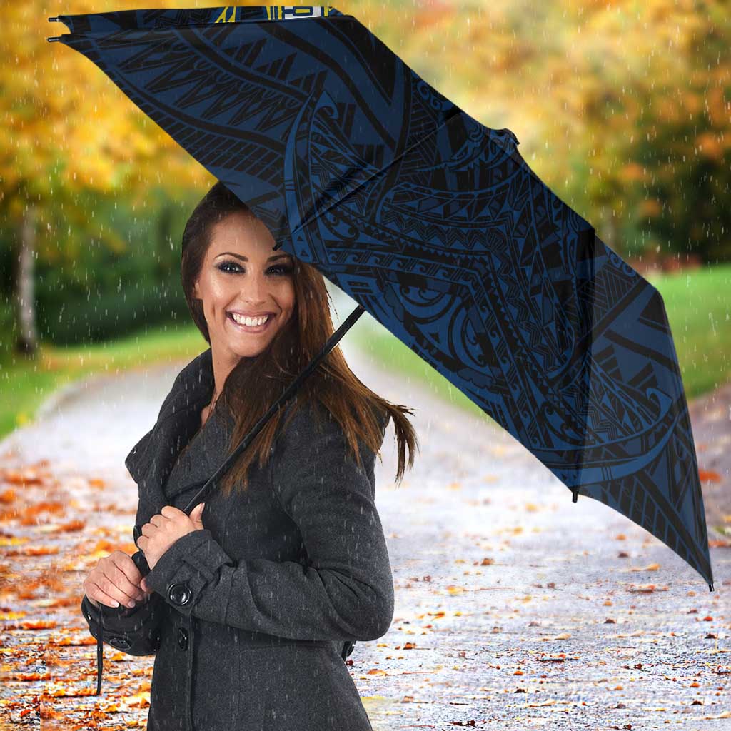 Personalized North Queensland Cowboys Umbrella Polynesian Tribal Pattern Style
